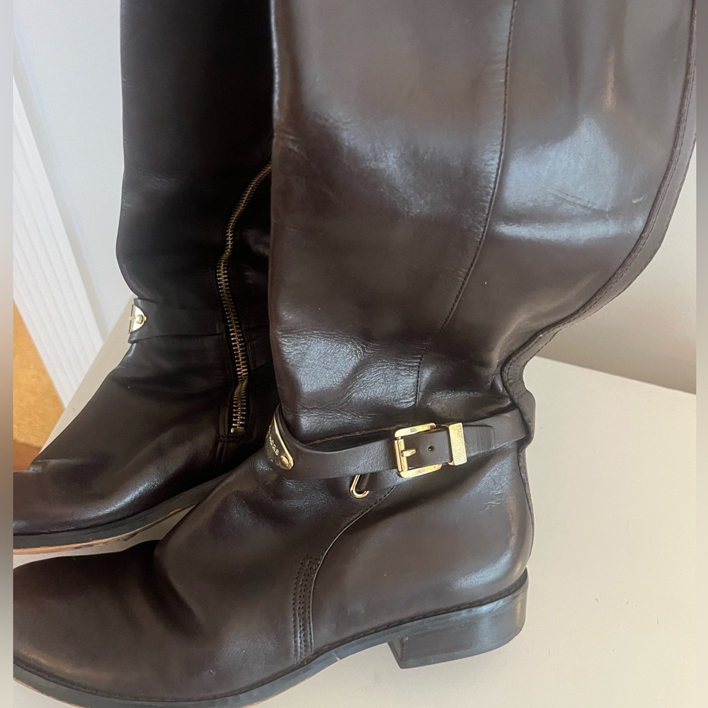 Michael Kors Brown Leather Boots - Picture 2 of 5